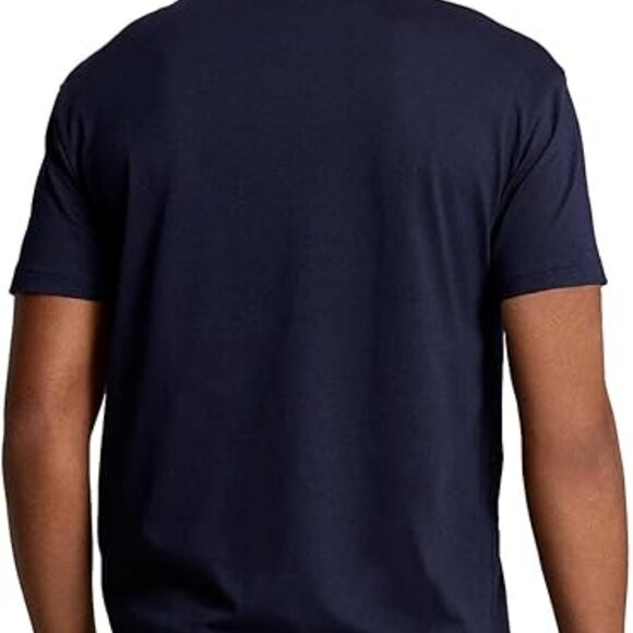 RALPH LAUREN V-Neck Short Sleeve Navy Blue T-Shirt Red Pony D&G Boss Lacoste M - Picture 4 of 7